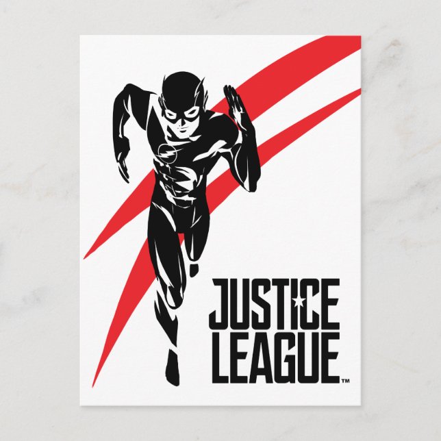 Cartão Postal Liga da Justiça | Flash executando o Noir Pop Art (Frente)
