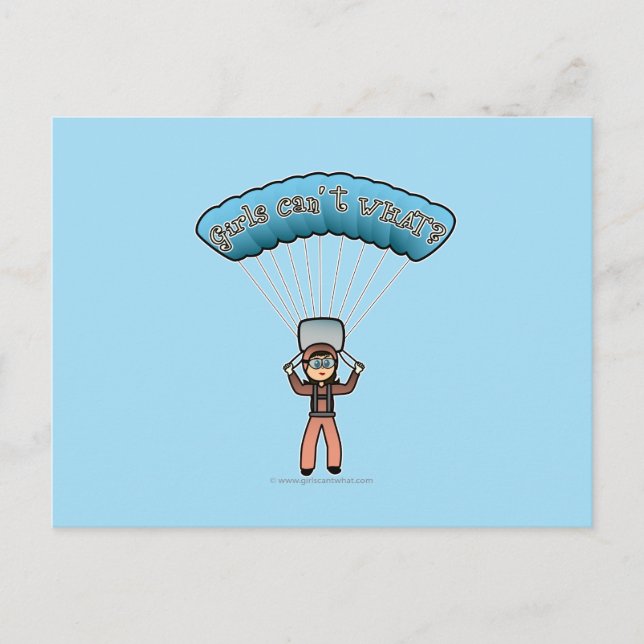 Cartão Postal Light Girl Sky Diver (Frente)