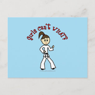 Cartão Postal Light Karate Girl