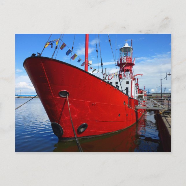 Cartão Postal Lightship, Cardiff Bay, Cardiff, País de Gales (Frente)
