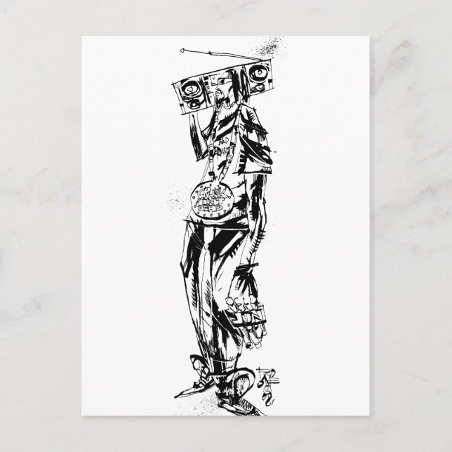 Cartão Postal Lil Jon "Colaboração de Jim Mahfood e Lil Jon" (Frente)