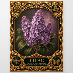 Cartão Postal Lilac, Joia de Arte de Herança