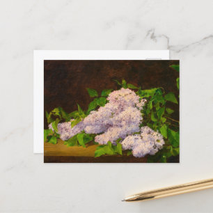 Cartão Postal Lilac Spray, 1890 por Albert Anker