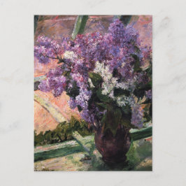 Cartão Postal Lilacs em uma janela por Mary Cassatt Cartão-posta
