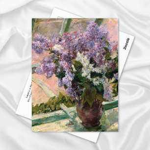 Cartão Postal Lilacs em Window Mary Cassatt
