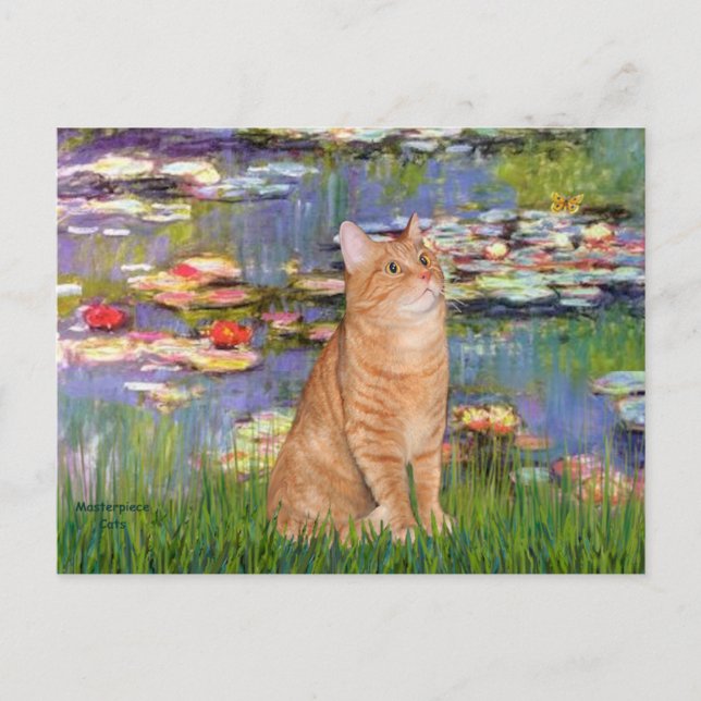 Cartão Postal Lilies 2 - Gato listrado laranja 46 (Frente)