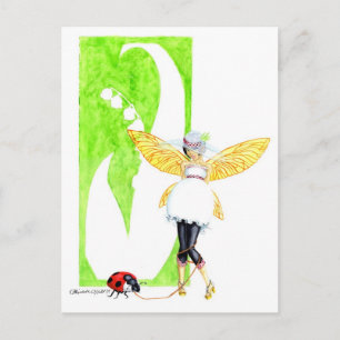 Cartão Postal Lily of the Valley Fairy