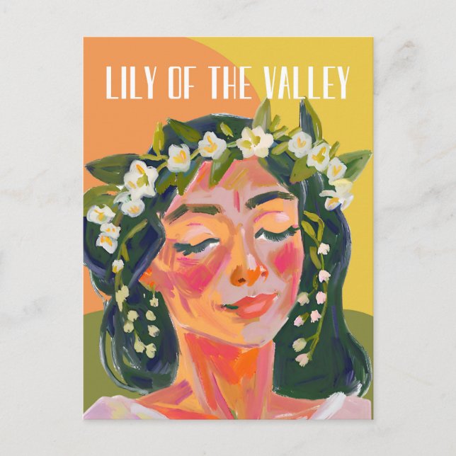 Cartão Postal Lily of the Valley May Birth Month Flower Bonito (Frente)