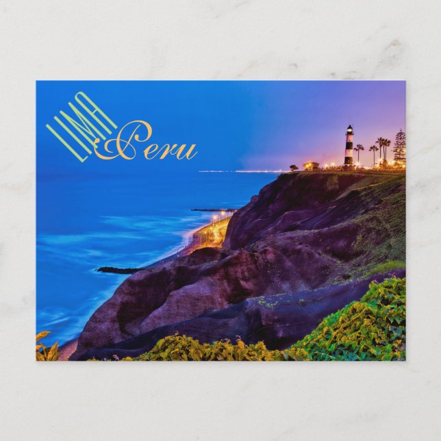 Cartão Postal Lima, Peru, distrito de Miraflores, S.A. (Frente)