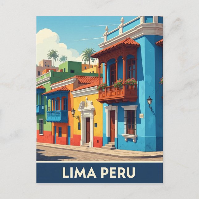 Cartão Postal Lima Peru Viagem (Frente)