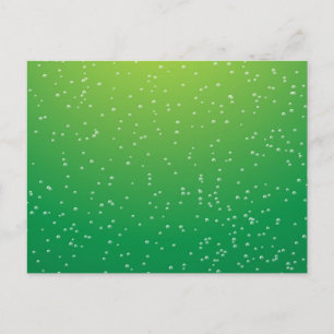 Cartão Postal Limão Soda com Arte de Fundo de Pequenas Bolhas