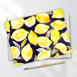 Cartão Postal Limas Amarelas Bonitas | Aquarela Fofa