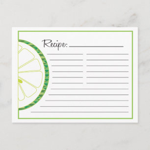 Cartão Postal Lime Recipe Card
