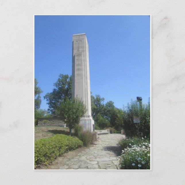Cartão Postal Limestone obelisk, William Henry Harrison Tomb (Frente)
