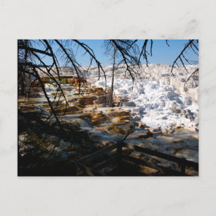 Cartão Postal Limestone terrace Mammoth Hot Primavera Yellowston