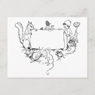 Cartão Postal Limite de vida selvagem do Inseto de esquilo-do-ma