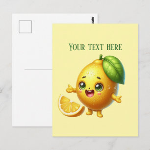 Cartão Postal Limoeiro fresco fofo personalizável