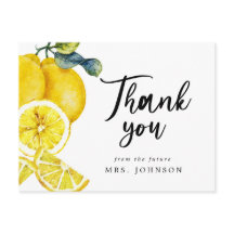 Limões de Verão Obrigado Chá de Noiva