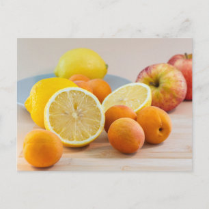 Cartão Postal Limões E Damascos Fotografia De Alimentos Natureza