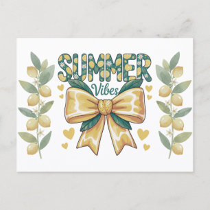 Cartão Postal Limões Elegantes Vibrações de Verão