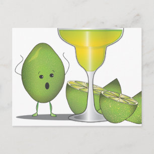 Cartão Postal Limões Sacrificados para Margaritas Engraçado Ca