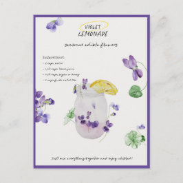 Cartão Postal Limonada Violeta Pensando em Você