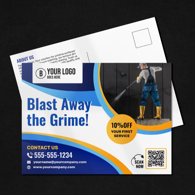 Cartão Postal Limpeza de pressão Janela Limpeza de janela da cas (Criador carregado)