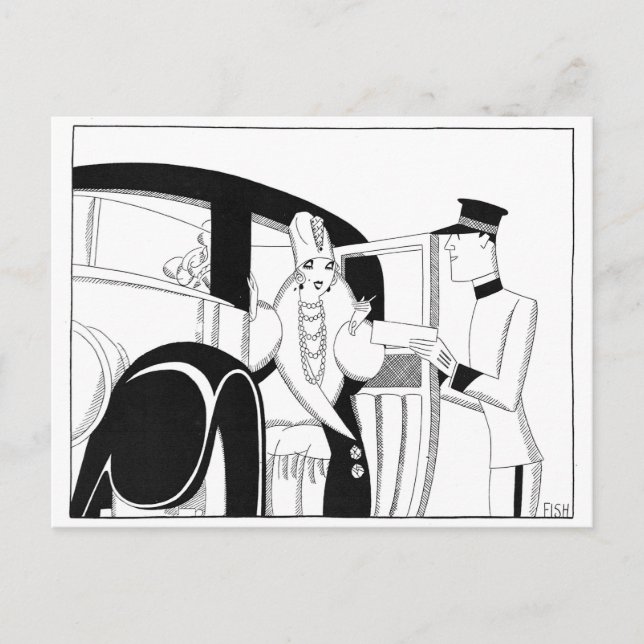 Cartão Postal Limusine de Anne Harriet Fish (Frente)