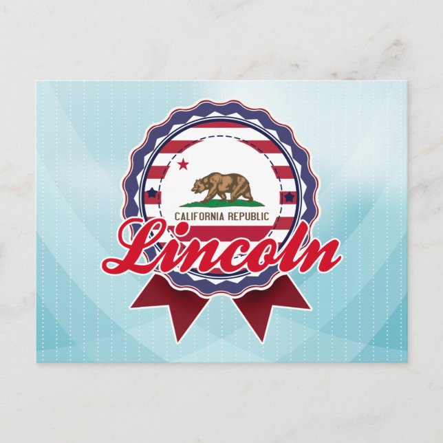 Cartão Postal Lincoln, CA (Frente)