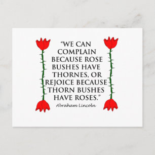 Cartão Postal Lincoln: em Thornes e Rosas (dois Rosas).