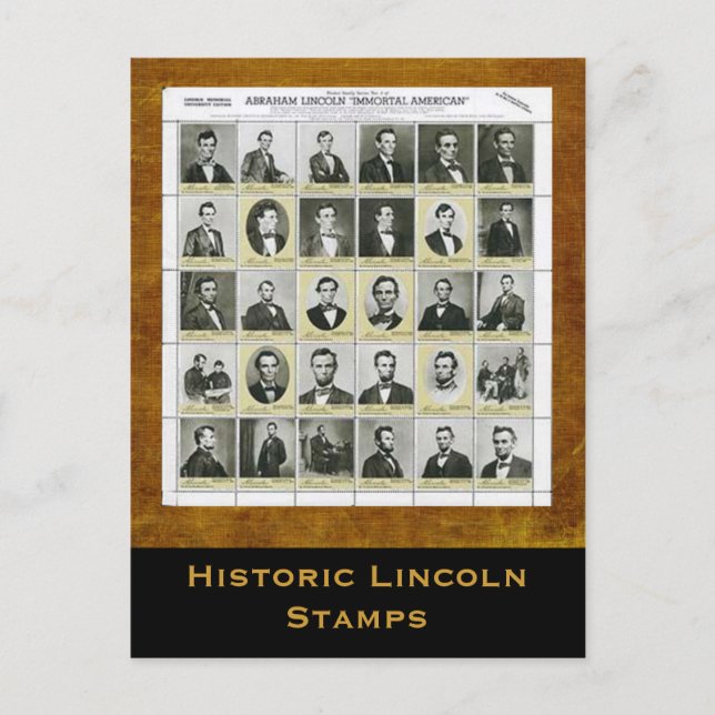 Cartão Postal Lincoln histórico escreve Impressão de arte (Frente)