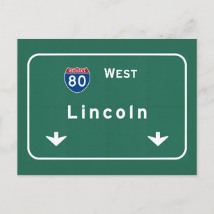 Cartão Postal Lincoln Nebraska ne Interstate Highway Freeway :