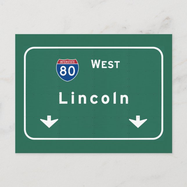 Cartão Postal Lincoln Nebraska ne Interstate Highway Freeway : (Frente)