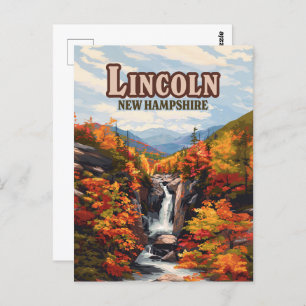 Cartão Postal Lincoln New Hampshire Franconia Falls