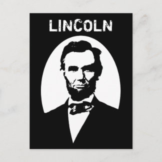 Cartão Postal Lincoln Preto e Branco