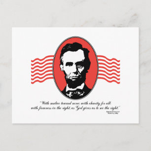 Cartão Postal Lincoln Segunda Citação de Endereços Inaugural