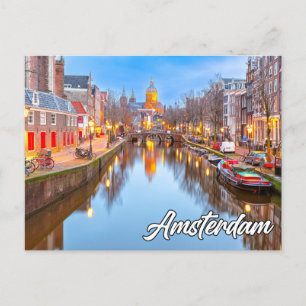 Cartão Postal Linda Amsterdã, Países Baixos