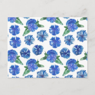 Cartão Postal Linda aquarela azul-corante
