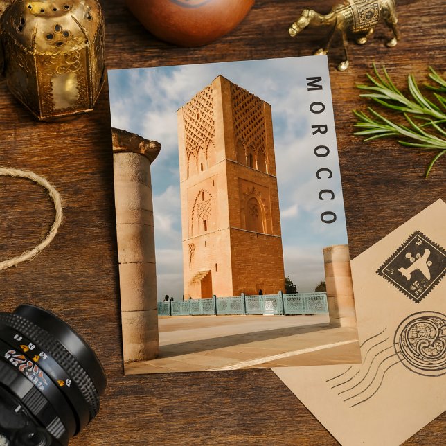 Cartão Postal Linda arquitetura da Torre Rabat em Marrocos (Criador carregado)