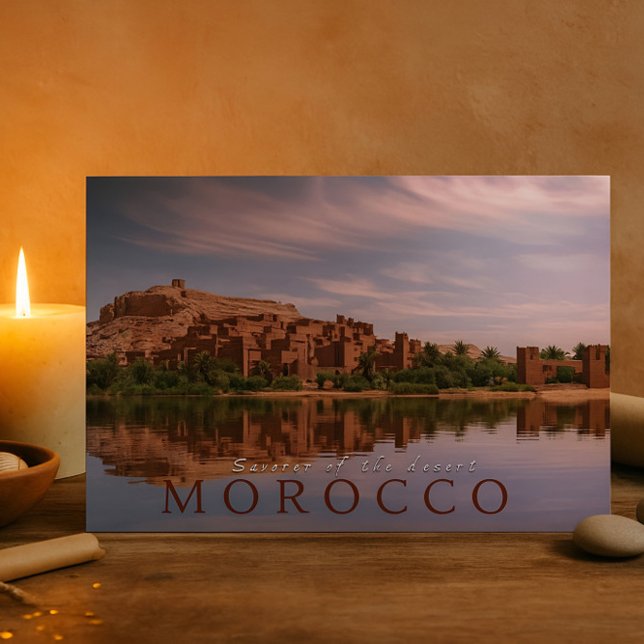 Cartão Postal Linda Arquitetura do Deserto de Marrocos Ait BenHa (Morocco postcard )