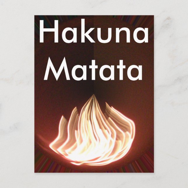 Cartão Postal Linda Arte de Chama Abstrata Impressa (Frente)