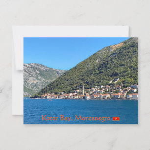 Cartão Postal Linda Baía de Kotor em Montenegro viagem