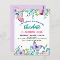 Linda borboleta Bolinhas floral Flor Aniversário 