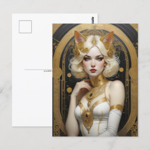 Cartão Postal Linda catgirl, Posto