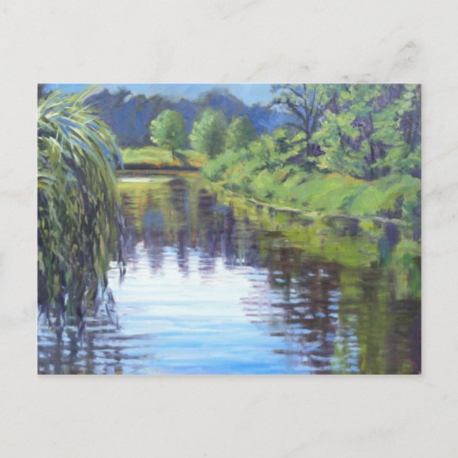 Cartão Postal Linda cena em Rua Louis Forest Park (Frente)