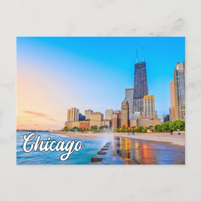 Cartão Postal Linda Chicago, Illinois, Estados Unidos (Frente)