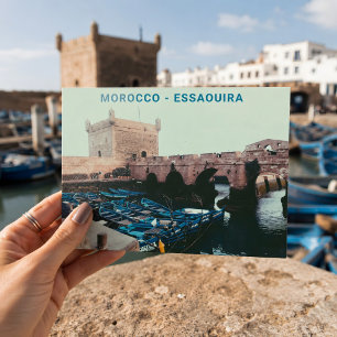 Cartão Postal Linda Cidade Antiga de Marrocos Essaouira Souvenir