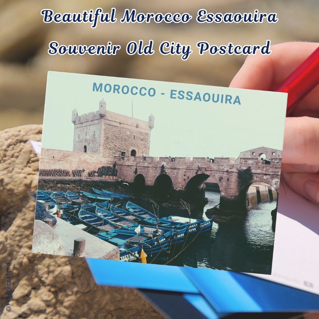 Cartão Postal Linda Cidade Antiga de Marrocos Essaouira Souvenir (Criador carregado)