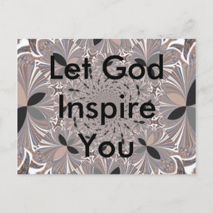 Cartão Postal Linda cinza de cinzas caleidoscópio sem descontinu