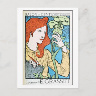 Cartão Postal Linda colheita e exposição Eugene Grasset